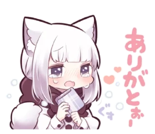 Sticker from ᭝݊Little wolf girl ⵓ @nyawrwar ⿴༘͜᭼̣ꪆ