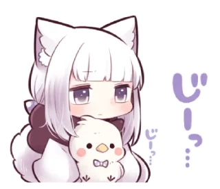 🐺 emoji ᭝݊Little wolf girl ⵓ @nyawrwar ⿴༘͜᭼̣ꪆ Telegram sticker 22 of 40