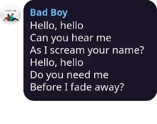 🥺 emoji badboi vol1 quote Telegram sticker 15 of 30