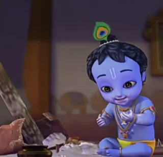 😗 emoji Krishna little Telegram sticker 22 of 32