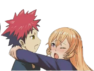 ☺️ emoji Erina & Souma @animestickerchannel Telegram sticker 24 of 91