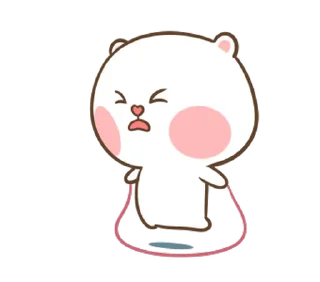 🏃‍♂ emoji Puffy Bear & Rabbit @Stickersey Telegram sticker 17 of 50