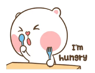 🍽 emoji Puffy Bear & Rabbit @Stickersey Telegram sticker 15 of 50