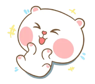 👏 emoji Puffy Bear & Rabbit @Stickersey Telegram sticker 12 of 50
