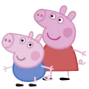 👭 emoji Peppa Pig Telegram sticker 16 of 24