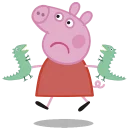 😔 emoji Peppa Pig Telegram sticker 10 of 24
