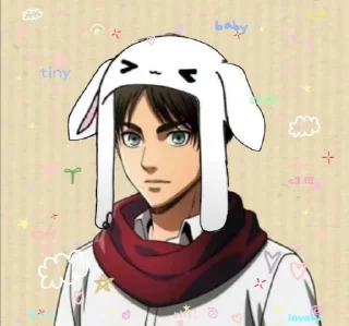🔲 emoji Eren jaeger @animelemon049 Telegram sticker 4 of 28