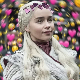 😊 emoji @StickersWorld_Offl Emilia Clarke Stickers Telegram sticker 4 of 15