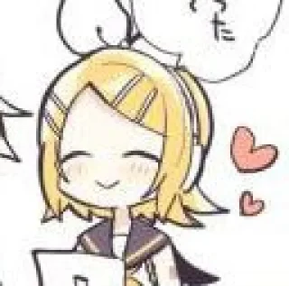 🍊 emoji ❃.✮:▹Rin Kagamine◃:✮.❃ @hhaikara Telegram sticker 16 of 70