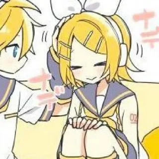 🍊 emoji ❃.✮:▹Rin Kagamine◃:✮.❃ @hhaikara Telegram sticker 9 of 70