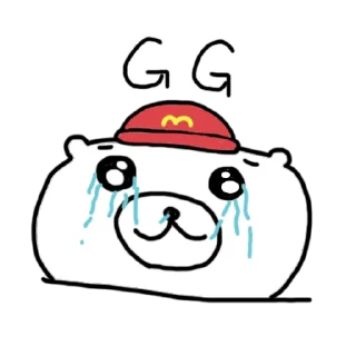 Sticker from 摸摸熊宇宙：麥當勞系列. @cutemomobear