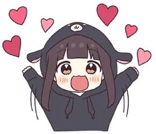 🌩 emoji @waesticker kurumi-chan.10 Telegram sticker 18 of 42