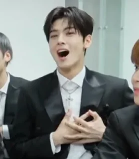 😁 emoji Eunwoo astro sticker Telegram sticker 14 of 30
