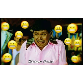 😬 emoji @stickersworld_offl Vadivelu Stickers Telegram sticker 1 of 20