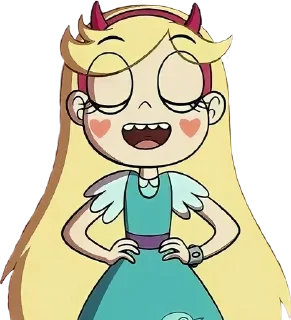 😄 emoji Star Butterfly ➜ @AnimeStickersIndo Telegram sticker 17 of 25