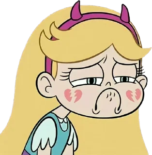 😞 emoji Star Butterfly ➜ @AnimeStickersIndo Telegram sticker 16 of 25
