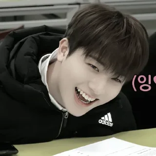 😌 emoji Junghwan，@stickernct. Telegram sticker 2 of 45