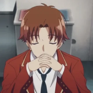 🌼 emoji Ayanokouji Kiyotaka @sticker_anime_boy Telegram sticker 13 of 22