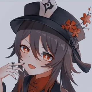 💫 emoji [✎𖥻hutao geshin impact • @Hiiragihelp .₊˚] Telegram sticker 10 of 38