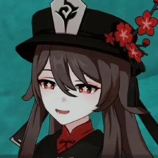 💫 emoji [✎𖥻hutao geshin impact • @Hiiragihelp .₊˚] Telegram sticker 5 of 38