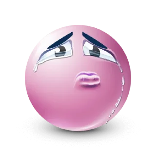 😢 emoji pink Telegram sticker 13 of 17