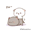 🍑 emoji 蜜桃貓1 @fathousechun Telegram sticker 14 of 24
