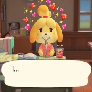 Sticker from animal crossing shitposts