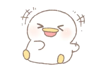 🤣 emoji Cute duck Kuwak @waesticker Telegram sticker 5 of 25