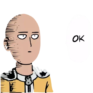 😑 emoji One Punch Man Telegram sticker 17 of 17