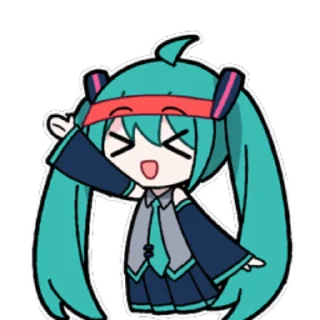 💪 emoji 初音未来2020 @mikupictures Telegram sticker 6 of 16
