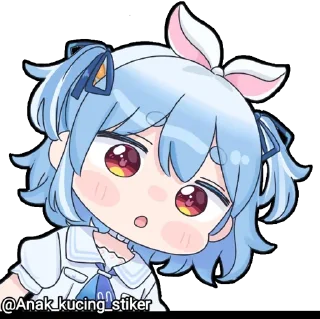😍 emoji Usada Pekora (Chibi) @Anak_kucing_stiker Telegram sticker 10 of 48