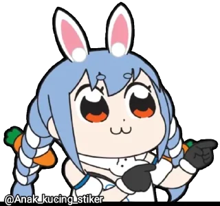 🐈 emoji Usada Pekora (Chibi) @Anak_kucing_stiker Telegram sticker 12 of 48