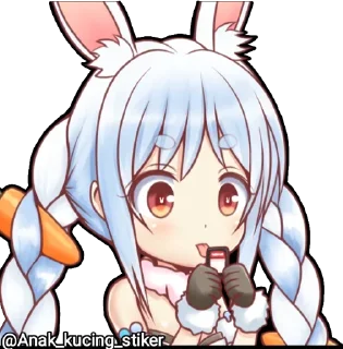 🐇 emoji Usada Pekora (Chibi) @Anak_kucing_stiker Telegram sticker 7 of 48