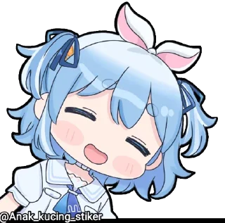 😍 emoji Usada Pekora (Chibi) @Anak_kucing_stiker Telegram sticker 6 of 48