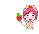 Sticker from strawberry lady