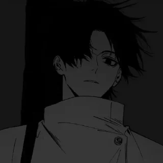 🖤 emoji [ @Cutie_Riya ] [Dark Anime boy] Telegram sticker 1 of 36