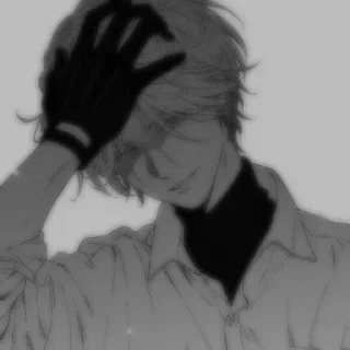 🖤 emoji [ @Cutie_Riya ] [Dark Anime boy] Telegram sticker 11 of 36