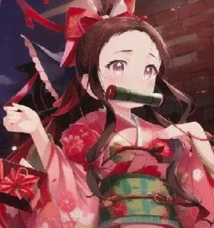 🌕 emoji Nezuko Kamado [.A.I. ]᭄𖣘 @Kamado_slayer Telegram sticker 20 of 49