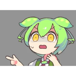 😰 emoji ずんだもん @ZundaTeaCafe Telegram sticker 23 of 120