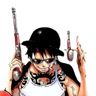 🔫 emoji @wallpaper_kid @Anime_Sticker_noob one piece Telegram sticker 11 of 66