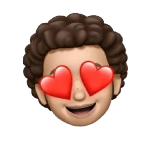 😆 emoji Curly Boy Telegram sticker 5 of 29