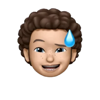 😗 emoji Curly Boy Telegram sticker 15 of 29