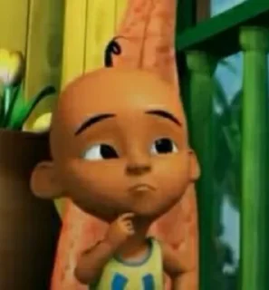 🤔 emoji Upin ipin dan kawan kawan -- @alixendr Telegram sticker 14 of 17