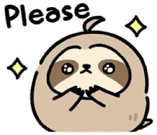 🥺 emoji crown the sloth | @cutestickers4you Telegram sticker 16 of 24