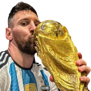 🏆 emoji Lionel Messi @Stickersey Telegram sticker 21 of 45