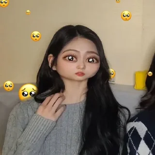 😏 emoji minjoo :: @stikerkece Telegram sticker 13 of 30