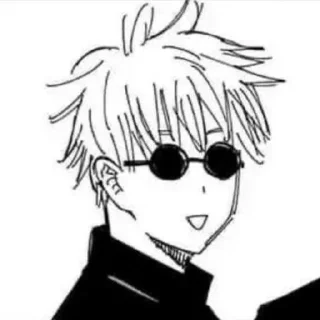 😶 emoji Gojou Satoru Funny [2] @stickertelegramrandom Telegram sticker 18 of 18