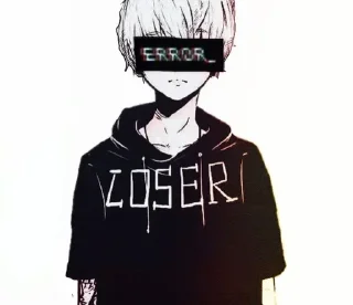 🖤 emoji [ @Cutie_Riya ] [Dark Anime boy] Telegram sticker 23 of 36