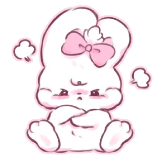 🐇 emoji 𖥻 ִ @chutespwie ▾ @bunniekooko ﹗֊  ꗃ   𓊔 Telegram sticker 10 of 41