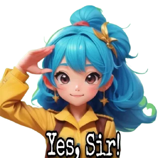 🫡 emoji Chibi Telegram sticker 17 of 50